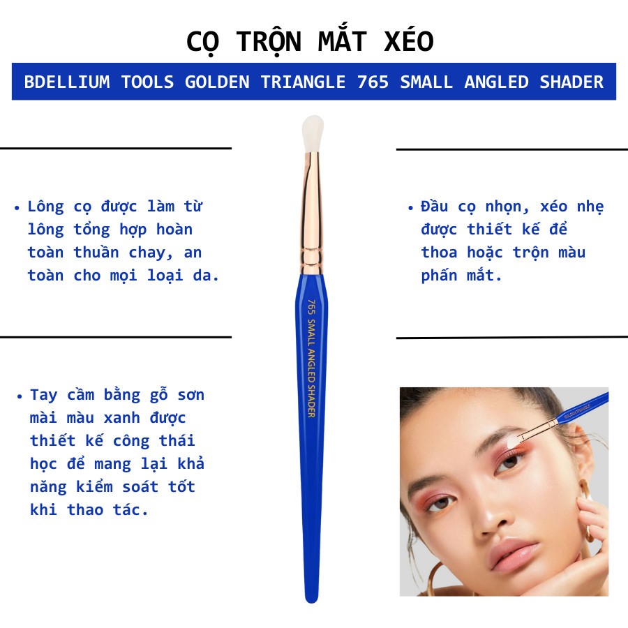 Cọ Tạo Sống Mũi Cọ Blending Mắt Bdellium Tools Small Angled Shader B765